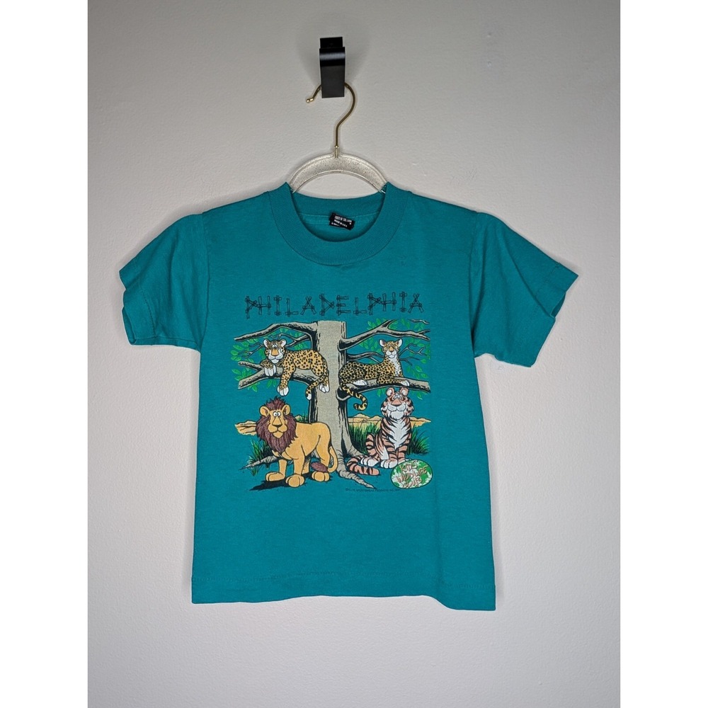 Vintage 1994 Philadelphia Zoo Childrens T Shirt 6-8 Best Kids‎ Wild Life Club - Picture 2 of 9